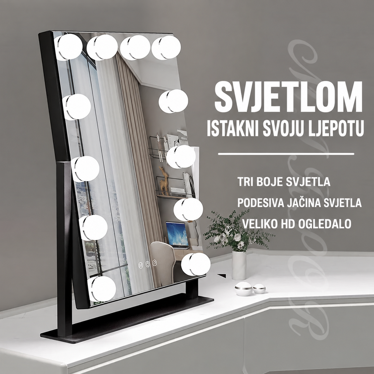 Hollywood Touch HD Ogledalo za Šminkanje sa LED Osvjetljenjem