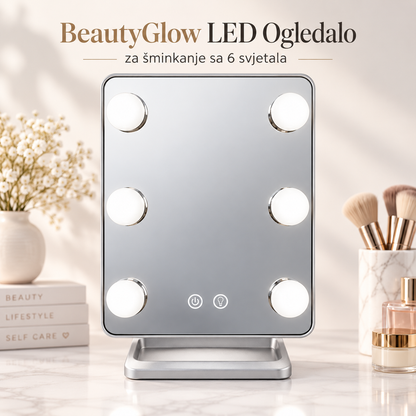 Hollywood Glow LED Ogledalo za Šminkanje sa 6 Svjetala