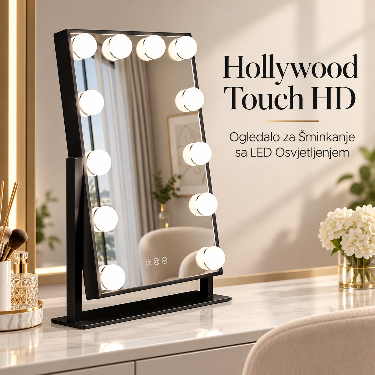 Hollywood Touch HD Ogledalo za Šminkanje sa LED Osvjetljenjem